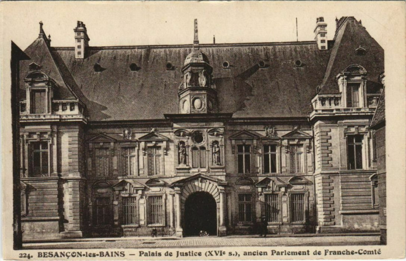 Carte postale ancienne Besancon Palais de Justice France à Besançon