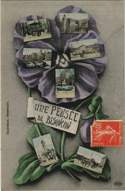 Carte postale ancienne Besancon souvenir France à Besançon