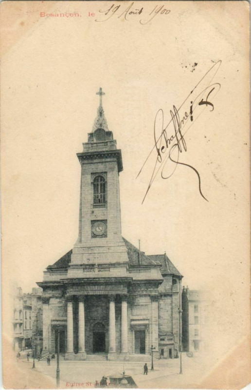 Carte postale ancienne Besancon Eglise Saint-Pierre France à Besançon