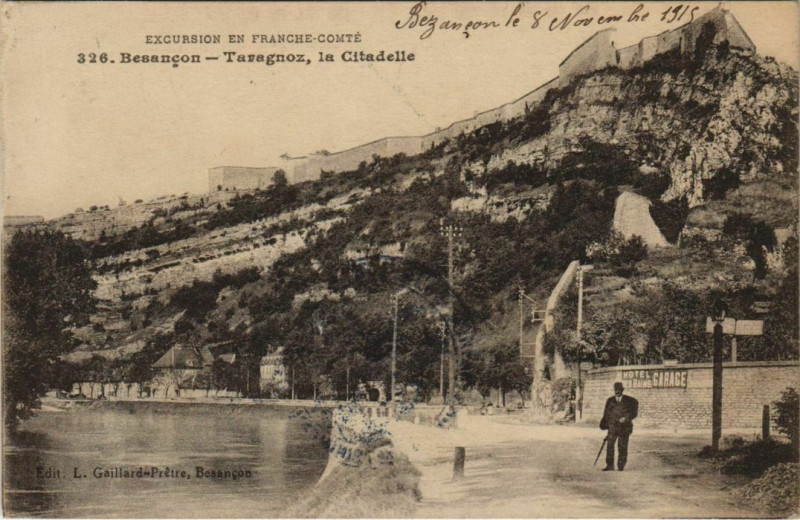Carte postale ancienne Besancon Taragnoz ,La Citadelle France à Besançon
