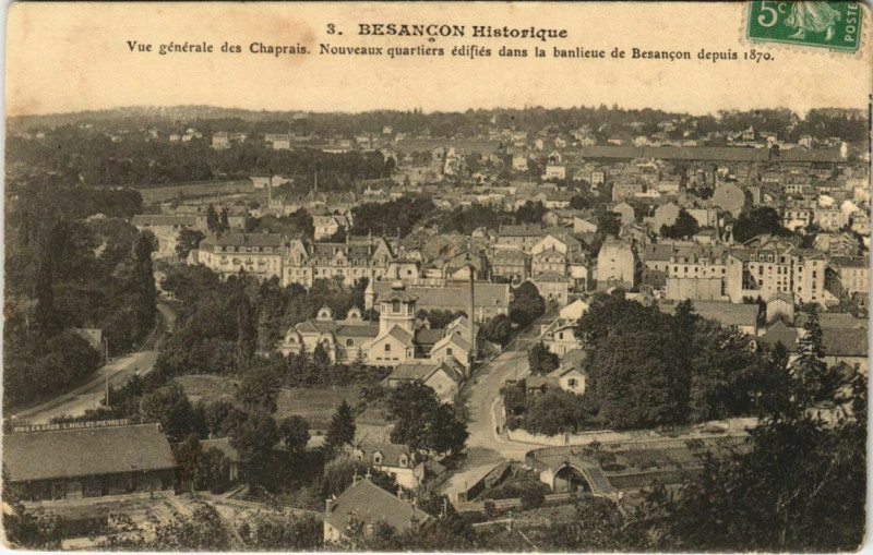 Carte postale ancienne Besancon vue generale France à Besançon
