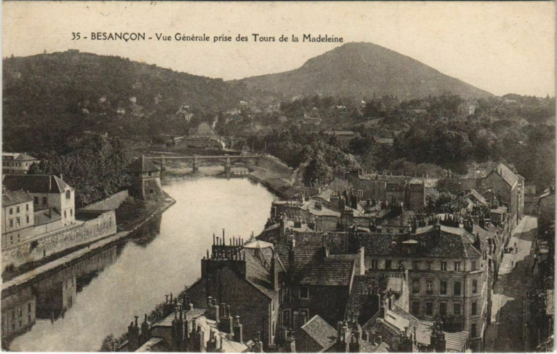 Carte postale ancienne Besancon vue generale France à Besançon