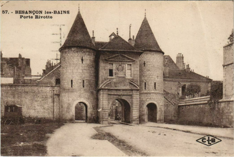 Carte postale ancienne Besancon Porte Rivotte France à Besançon