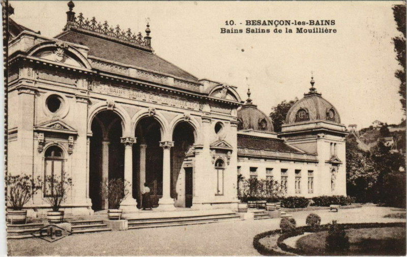 Carte postale ancienne Besancon Bains Salins de la Mouillere France à Besançon