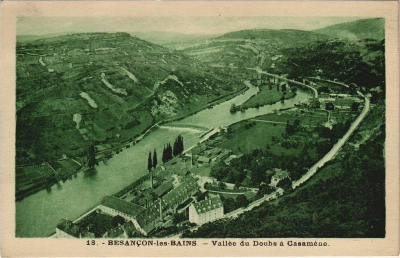 Carte postale ancienne Besancon Vallee de Casamene France à Besançon