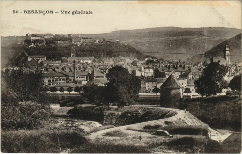 Carte postale ancienne Besancon vue generale France à Besançon