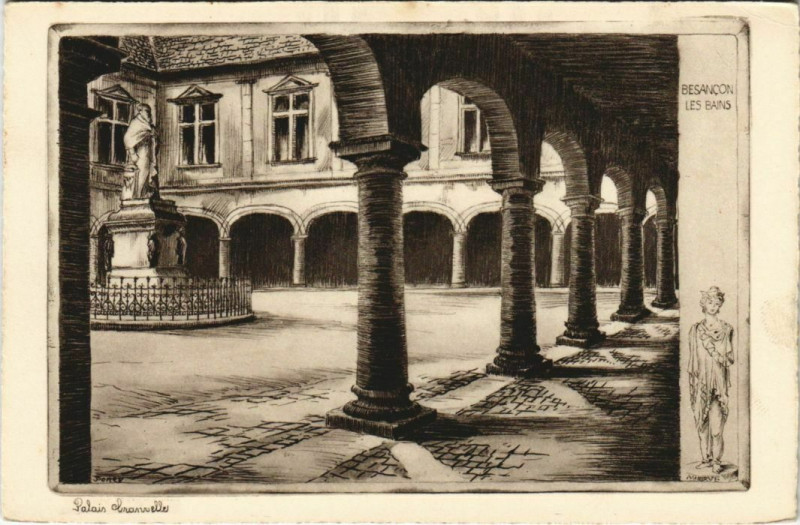 Carte postale ancienne Besancon Palais Granvelle France à Besançon