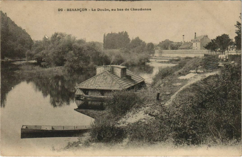 Carte postale ancienne Besancon au bas de Chaudanne France à Besançon