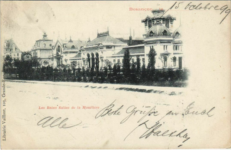 Carte postale ancienne Besancon Bains Salins de la Mouillere France à Besançon