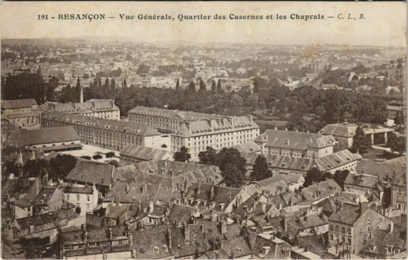 Carte postale ancienne Besancon vue generale France à Besançon