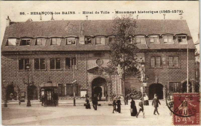 Carte postale ancienne Besancon Hotel de Ville France à Besançon