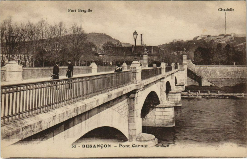 Carte postale ancienne Besancon Pont Carnot France à Besançon