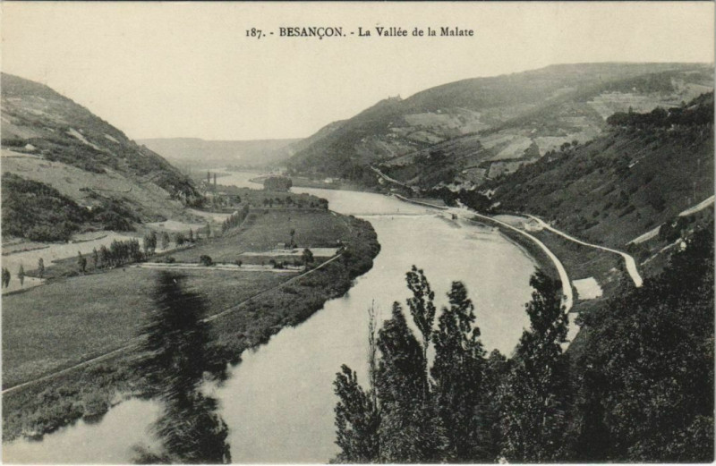 Carte postale ancienne Besancon La Vallee de la Malate France à Besançon