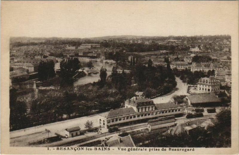 Carte postale ancienne Besancon vue generale France à Besançon