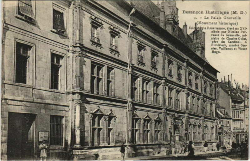 Carte postale ancienne Besancon Palais Granvelle France à Besançon