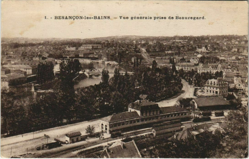 Carte postale ancienne Besancon vue generale France à Besançon