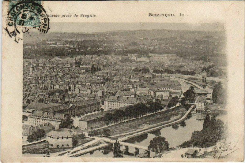 Carte postale ancienne Besancon vue generale France à Besançon