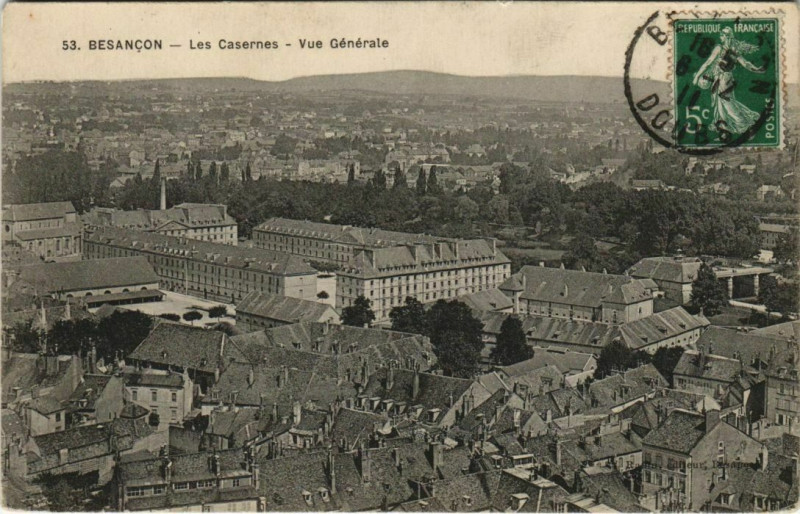 Carte postale ancienne Besancon vue generale France à Besançon