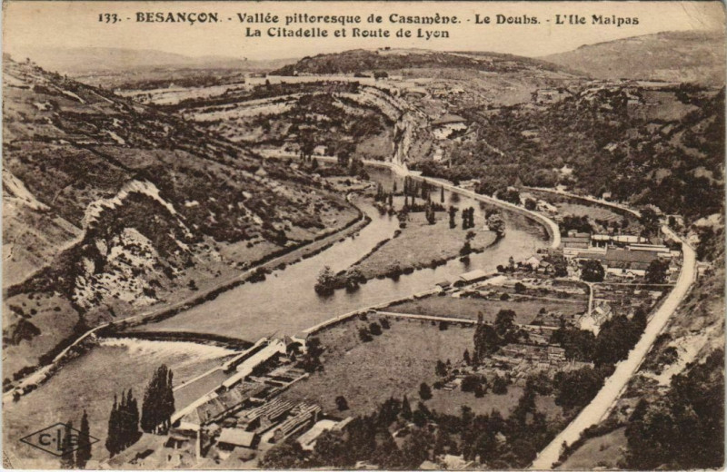 Carte postale ancienne Besancon Vallee de Casamene France à Besançon