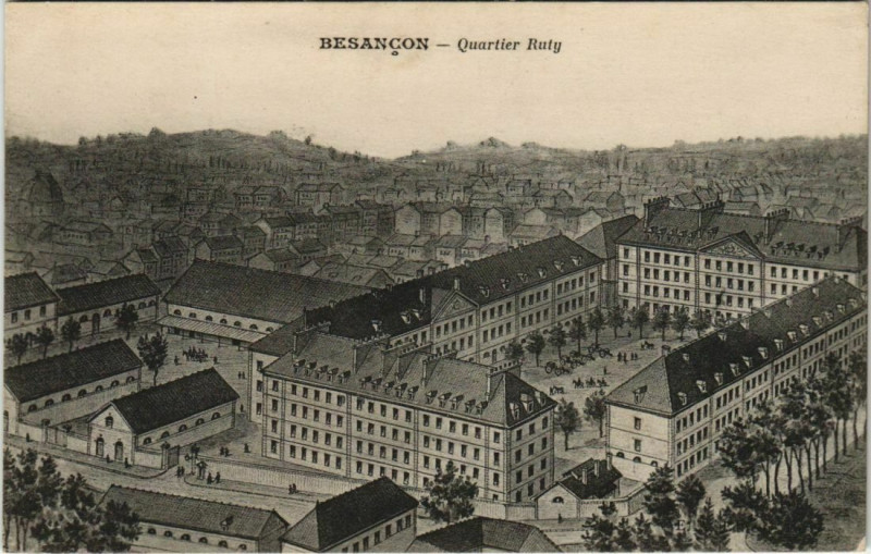 Carte postale ancienne Besancon Quartier Ruty France à Besançon
