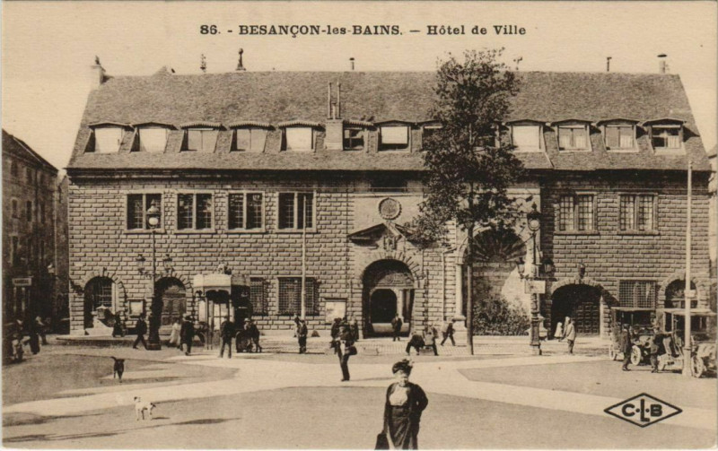 Carte postale ancienne Besancon Hotel de Ville France à Besançon