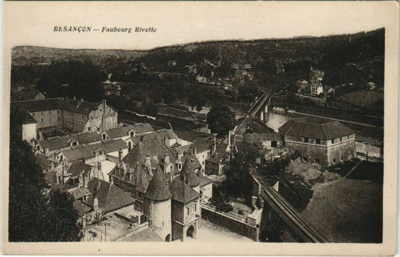 Carte postale ancienne Besancon Faubourg Rivotte France à Besançon