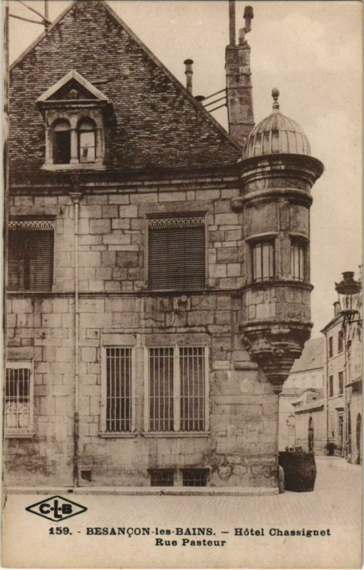 Carte postale ancienne Besancon Hotel Chassignet ,Rue Pasteur France à Besançon