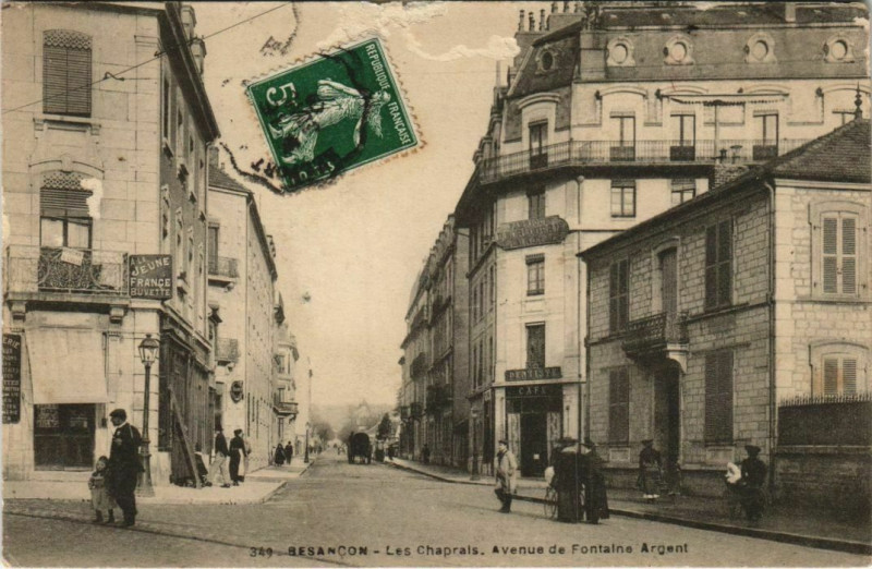 Carte postale ancienne Besancon Les Chaprals ,Avenue de Fontaine Argent France à Besançon