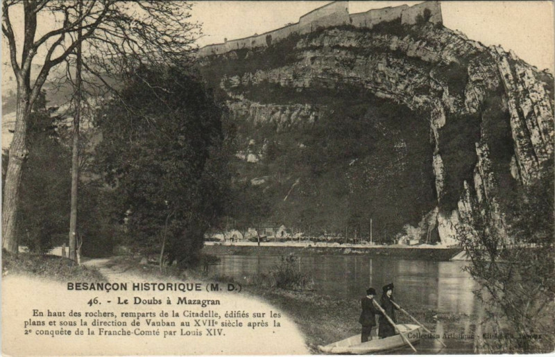 Carte postale ancienne Besancon Le Doubs a Mazagran France à Besançon