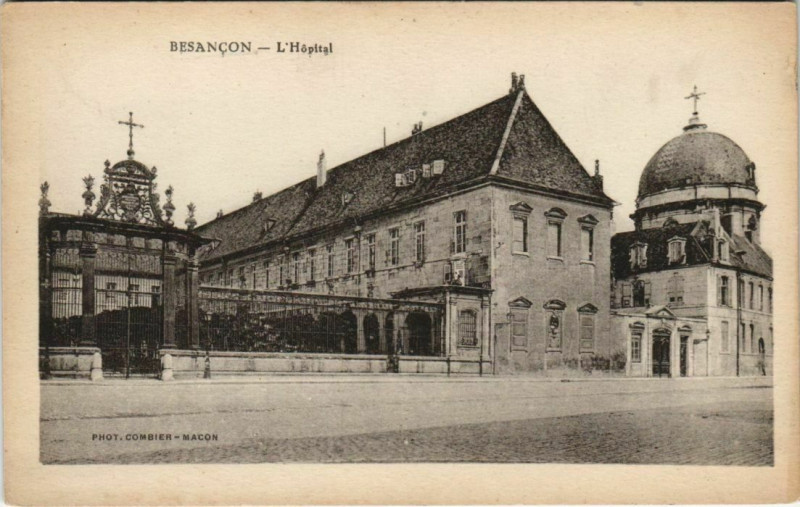 Carte postale ancienne Besancon L'Hopital France à Besançon