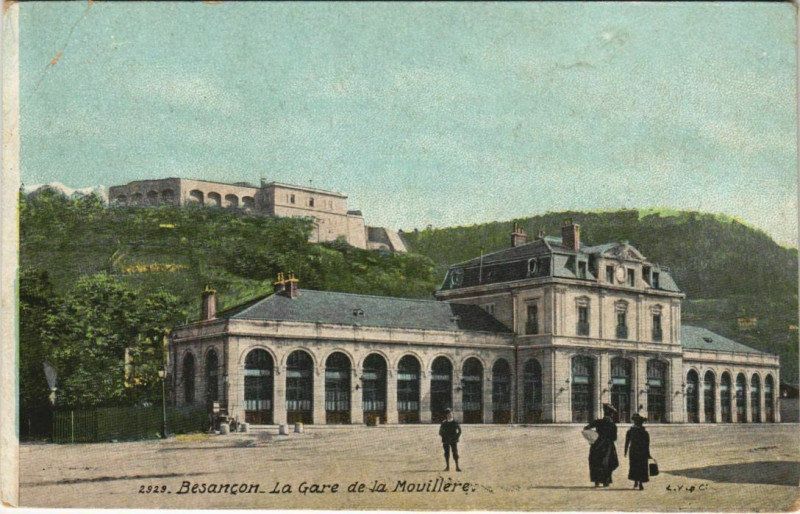 Carte postale ancienne Besancon La Gare de la Mouillere France à Besançon