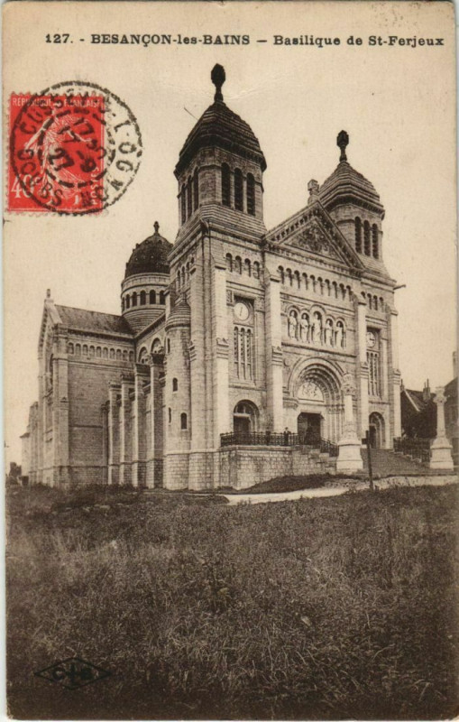 Carte postale ancienne Besancon Basilique de Saint Ferjeux France à Besançon