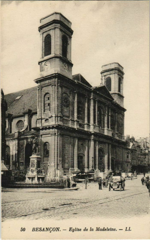 Carte postale ancienne Besancon Eglise de la Madeleine France à Besançon