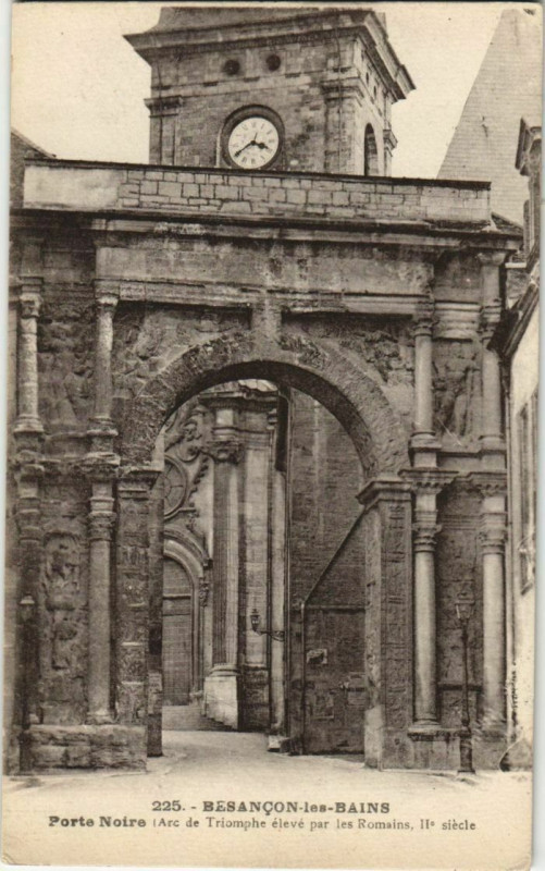 Carte postale ancienne Besancon Porte Noire France à Besançon