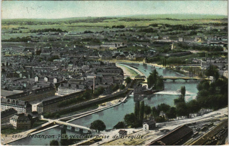 Carte postale ancienne Besancon vue generale France à Besançon