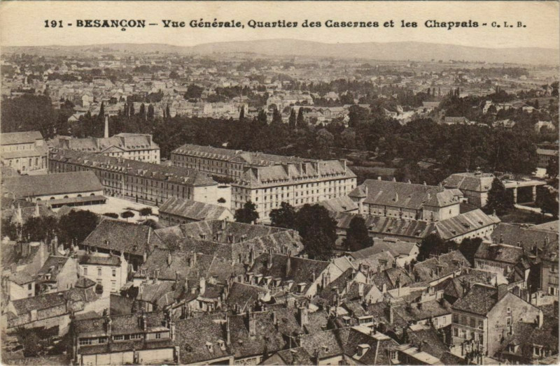 Carte postale ancienne Besancon vue generale France à Besançon