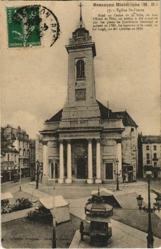 Carte postale ancienne Besancon Eglise Saint Pierre France à Besançon