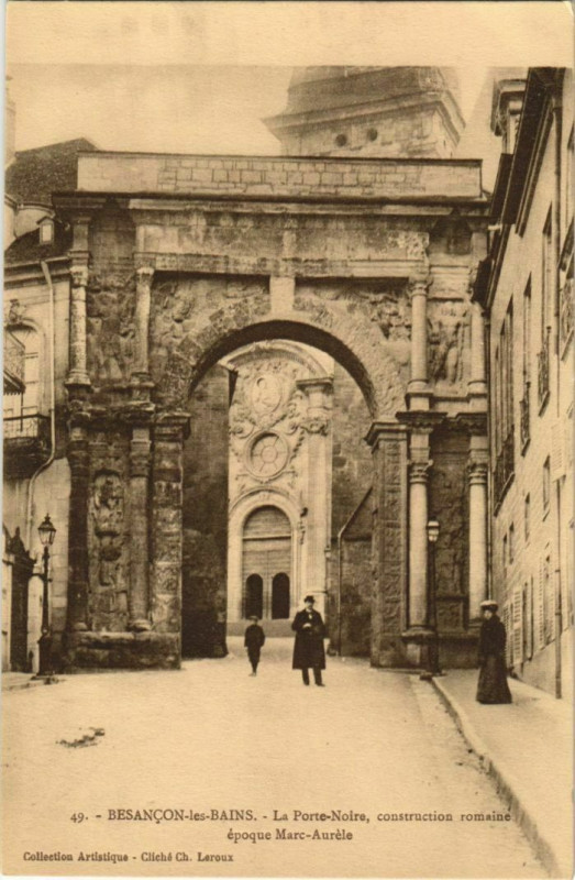 Carte postale ancienne Besancon Porte Noire France à Besançon