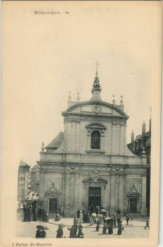 Carte postale ancienne Besancon Eglise Saint-Maurice France à Besançon