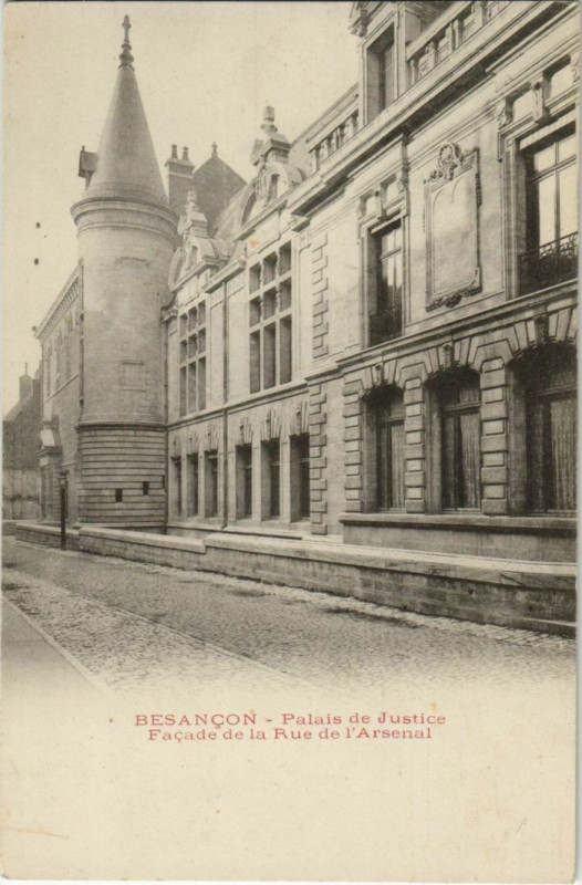 Carte postale ancienne Besancon Palais de Justice France à Besançon