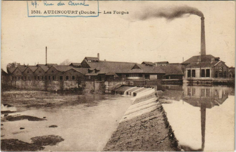 Carte postale ancienne Audincourt - Les Forges à Audincourt