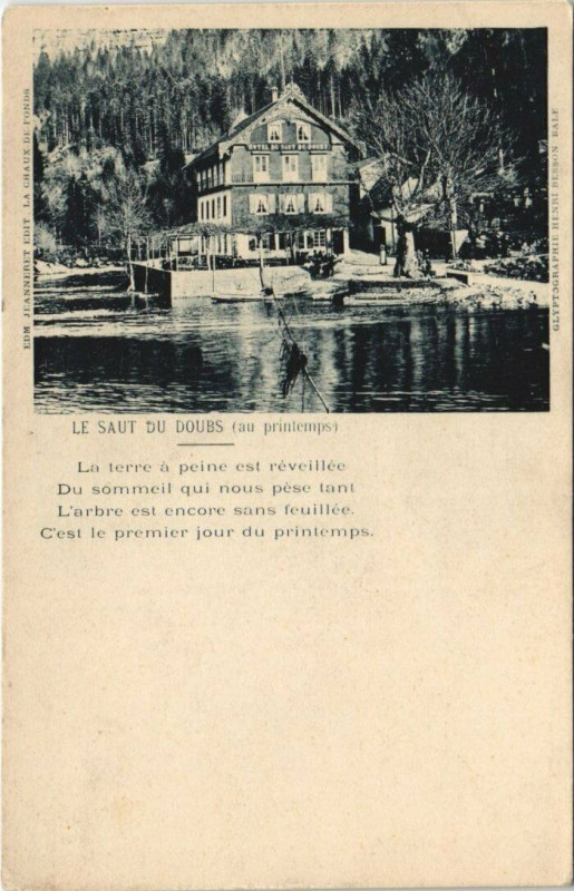 Carte postale ancienne Le Saut du Doubs à Doubs