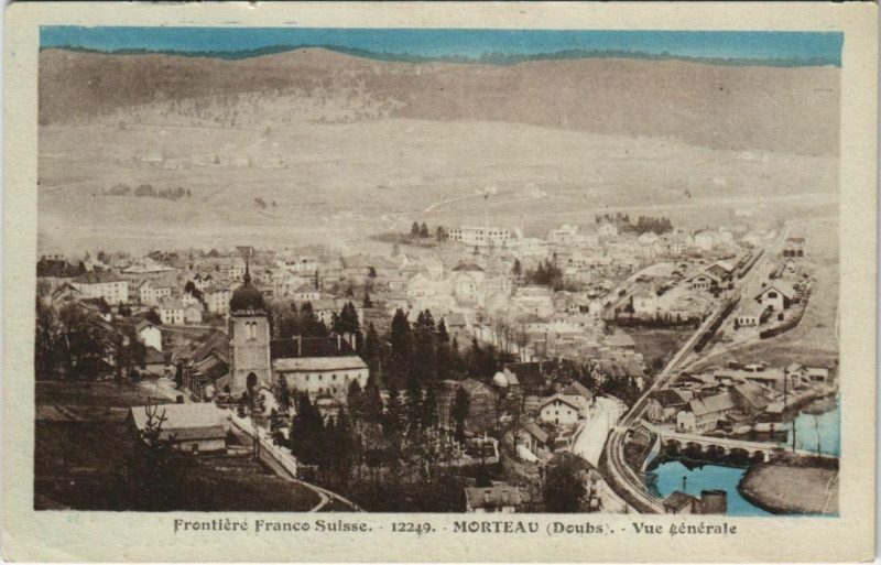 Carte postale ancienne Morteau - Vue générale à Morteau