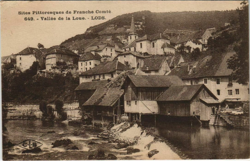 Carte postale ancienne Vallee De La Loue - Lods à Lods