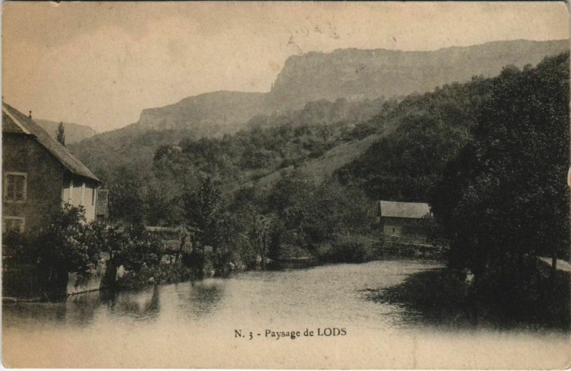 Carte postale ancienne Paysage de Lods à Lods