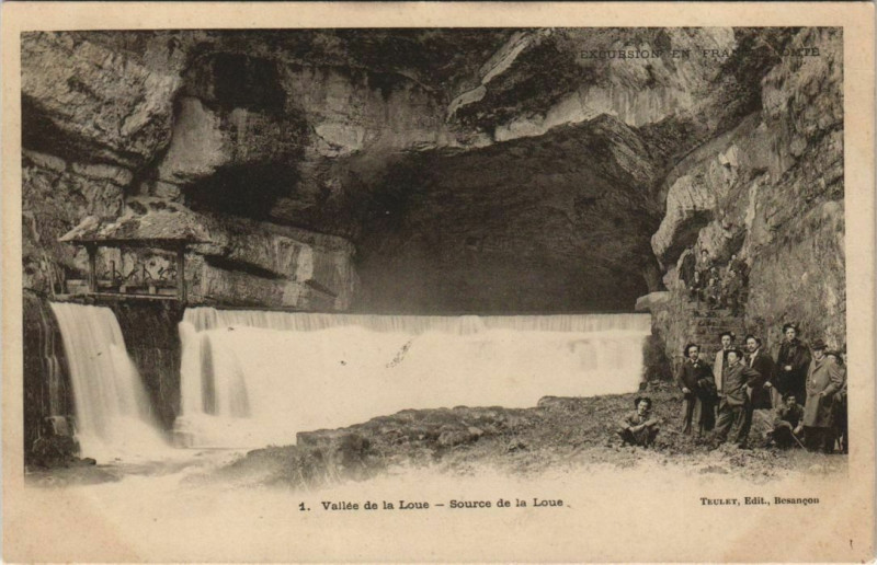 Carte postale ancienne Vallee De La Loue - Source de la Loue