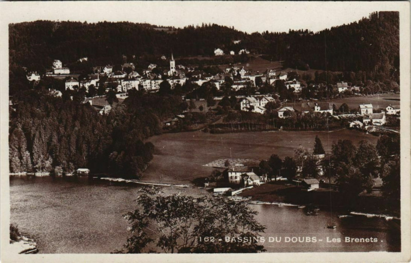 Carte postale ancienne Bassins Du Doubs - Les Brenets à Doubs