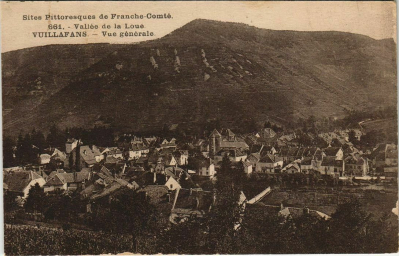 Carte postale ancienne Vuillafans - Vue générale à Vuillafans