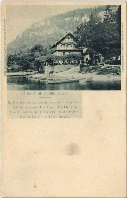 Carte postale ancienne Le Saut du Doubs à Doubs