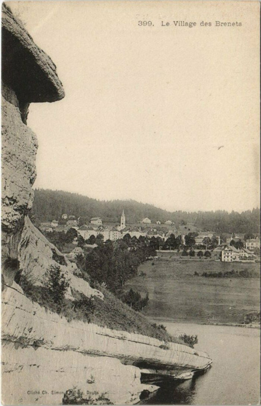 Carte postale ancienne Le Village des Brenets - 0